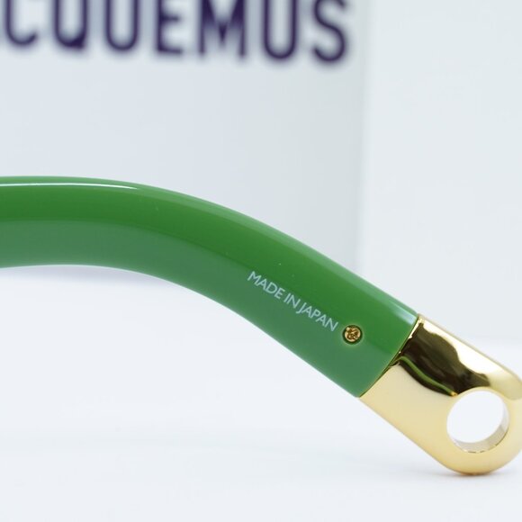 Jacquemus ROND CARRE JAC/11 C3 Rectangle Sunglasses - Jade Green/Green - Picture 11 of 12